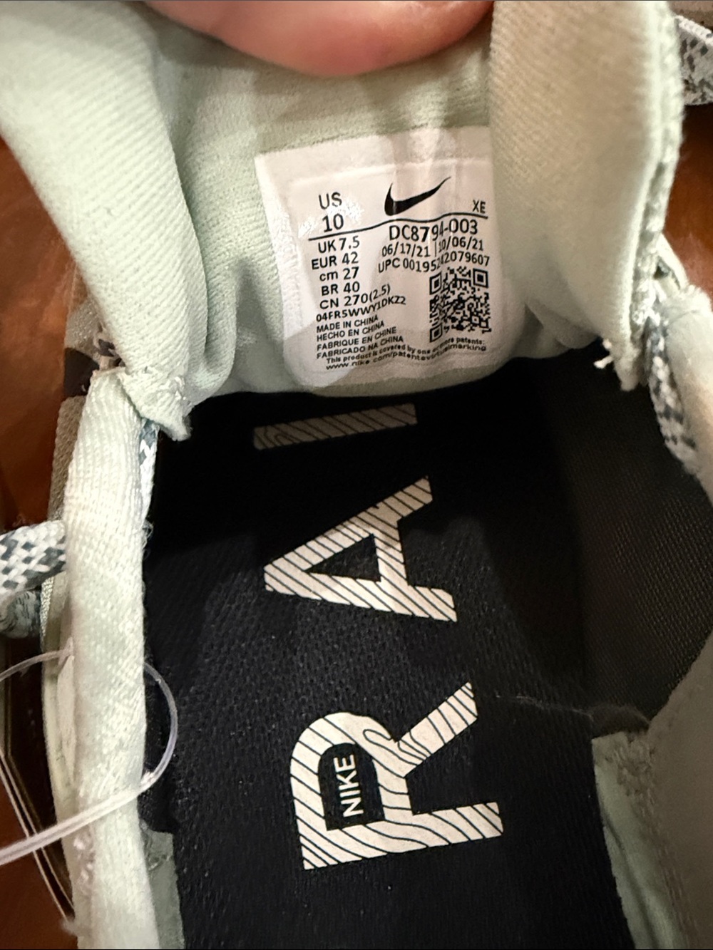 Nike Pegasus Trail 3 Running Gore-tex Seafoam color - Picture 8 of 9
